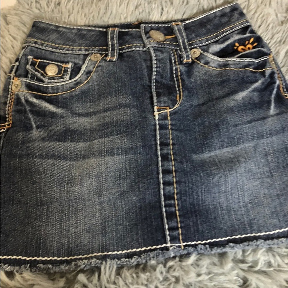 Justice jean skirt size 12